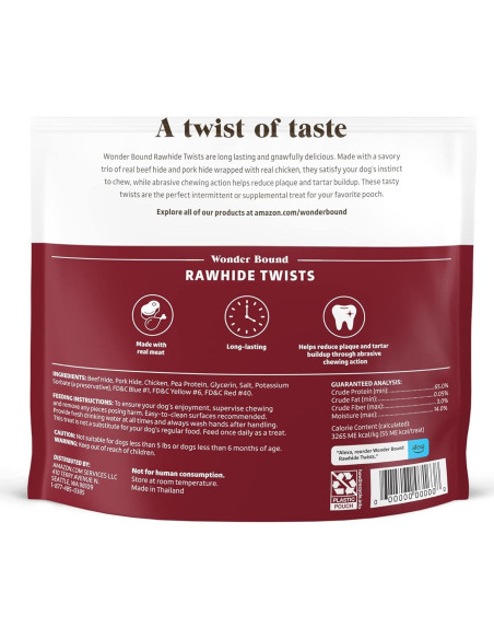 Palitos de piel cruda Amazon 70 unidades 0.49 kg sabor pollo