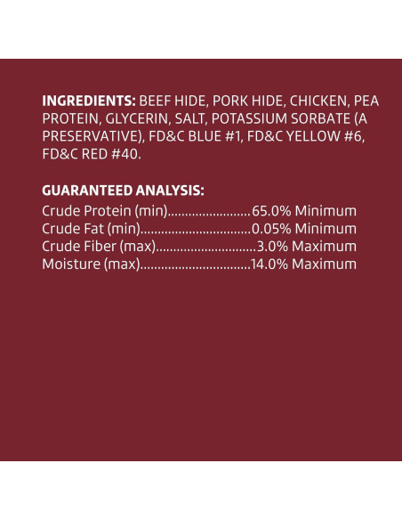 Palitos de piel cruda Amazon 70 unidades 0.49 kg sabor pollo