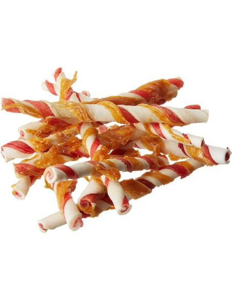 Palitos de piel cruda Amazon 70 unidades 0.49 kg sabor pollo