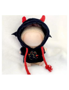 Conjunto de Disfraz de Halloween para Muñecas 17cm - Negro