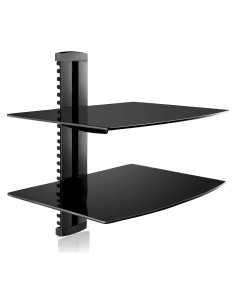 Soporte de Estante Flotante Suptek CS202, 2 Estantes, Negro