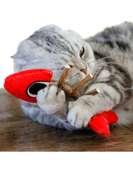 Juguetes Interactivos para Gato Miwoowim - 3 Peces de Silvervine