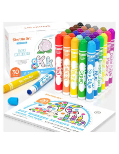 Marcadores de Puntos Shuttle Art 30 Colores Lavables 11.83 ml