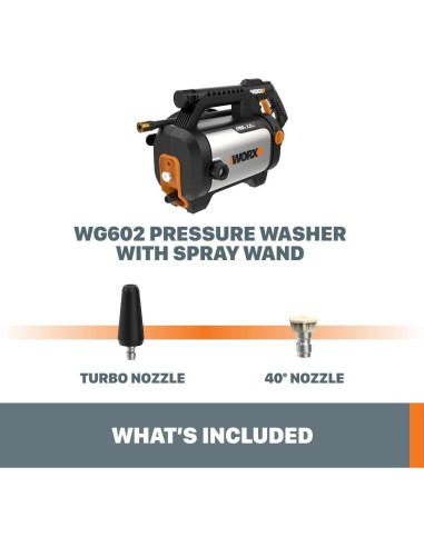 Lavadora a Presión Eléctrica Worx 1700 PSI 1.4 GPM WG602