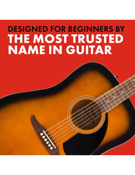 Guitarra Acústica Fender California Debut Redondo Sunburst