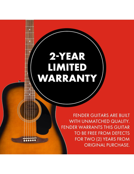 Guitarra Acústica Fender California Debut Redondo Sunburst