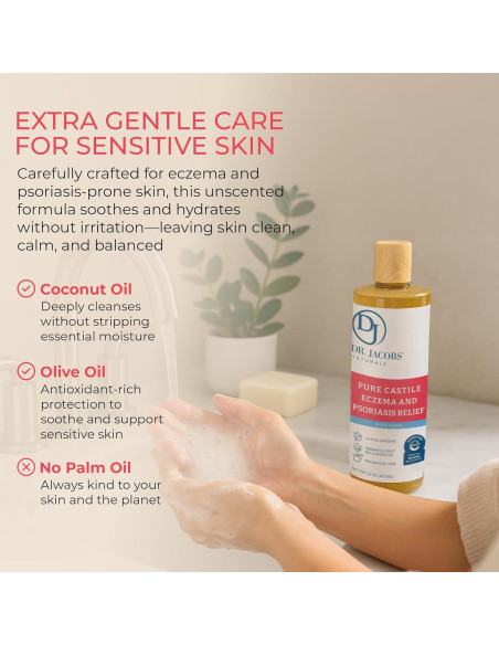 Jabón de Castilla Hipoalergénico Dr. Jacobs 473 ml Sin Fragancia