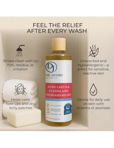 Jabón de Castilla Hipoalergénico Dr. Jacobs 473 ml Sin Fragancia