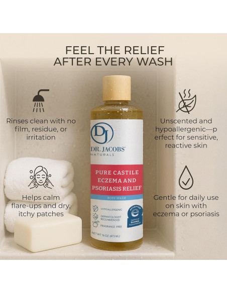 Jabón de Castilla Hipoalergénico Dr. Jacobs 473 ml Sin Fragancia