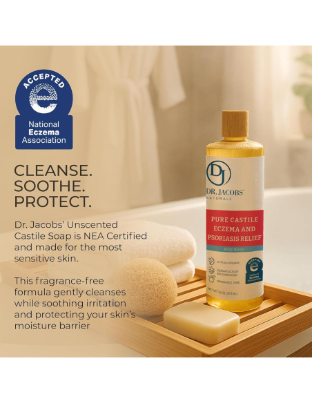 Jabón de Castilla Hipoalergénico Dr. Jacobs 473 ml Sin Fragancia
