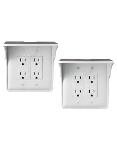 Estante Doble Pared LOUIS FELT 2 Unidades Blanco 10.16x13.34x15.24cm