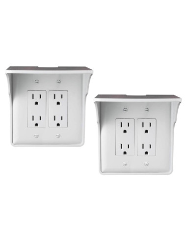 Estante Doble Pared LOUIS FELT 2 Unidades Blanco 10.16x13.34x15.24cm