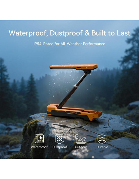 Luz de Trabajo LED TEVOLE 1500LM con Soporte Trípode Plegable