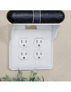 Estante Doble Pared LOUIS FELT 2 Unidades Blanco 10.16x13.34x15.24cm 2