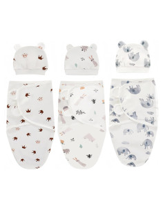 Paquete de 3 Sacos de Sueño Orgánicos SEVDO para Bebés 0-3 Meses