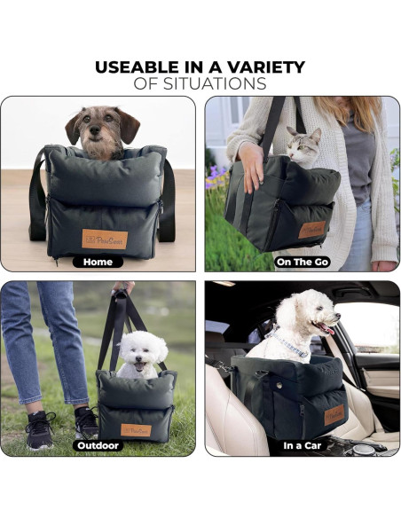 Asiento Elevador para Perros Pawseat Negro 2-6 Kg con Seguridad
