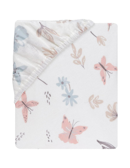 Sábana Ajustable para Cuna Lambs & Ivy Floral 100% Algodón
