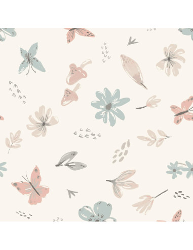 Sábana Ajustable para Cuna Lambs & Ivy Floral 100% Algodón