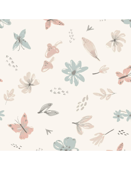 Sábana Ajustable para Cuna Lambs & Ivy Floral 100% Algodón