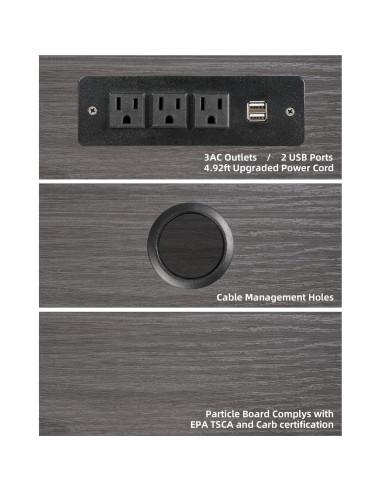 Gabinete de TV Montado en Pared Vicodabo 55" Gris Oscuro