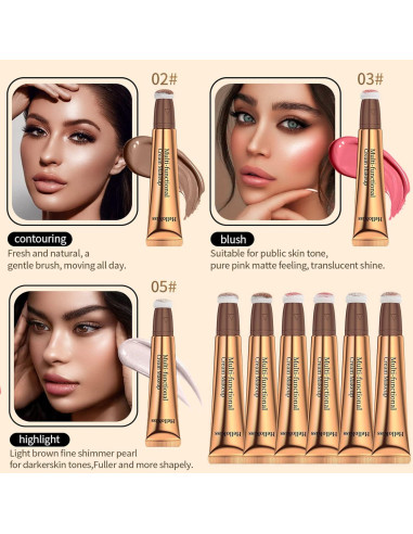 Juego de Varitas de Contorno y Iluminador Yeweian 30g