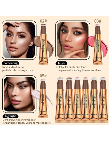 Juego de Varitas de Contorno y Iluminador Yeweian 30g