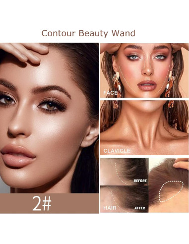 Juego de Varitas de Contorno y Iluminador Yeweian 30g