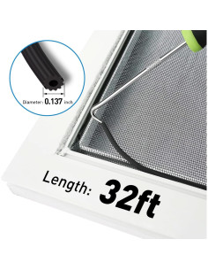 Kit de Reemplazo de Pantalla de Ventana MAGZO 91x229 cm Negro 2