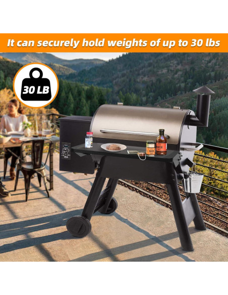 Estante Frontal Plegable Grimate 93x29.2cm para Parrillas Traeger