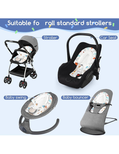 Inserto para Asiento de Auto Bebé 2 en 1 Felpa Suave