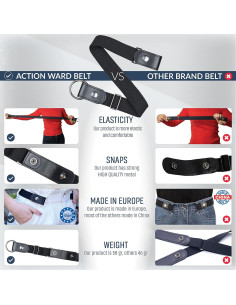 Cinturón Elástico Sin Hebilla para Mujeres - Ajustable XS a XXL 2