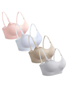 Sujetador de Lactancia GXXGE 4Pack Sin Costuras Pequeño