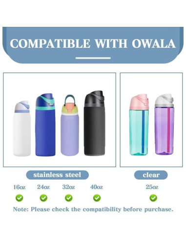 Paquete de 2 tapas de repuesto Owala Freesip - Negro