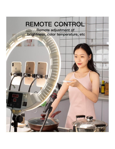 Anillo de Luz LED 55cm FD640II 100W Bicolor para Fotografía