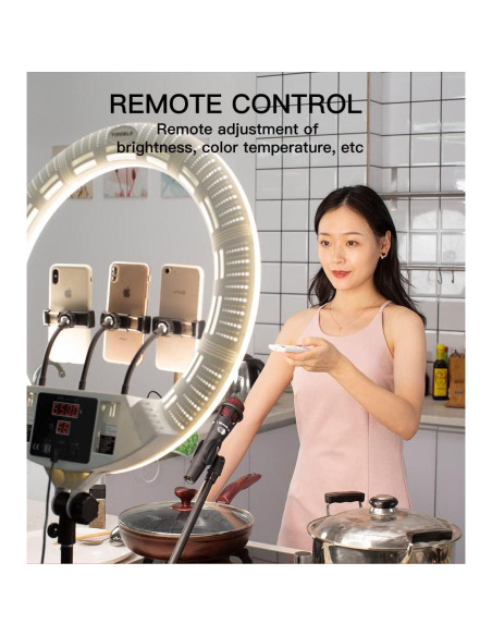 Anillo de Luz LED 55cm FD640II 100W Bicolor para Fotografía