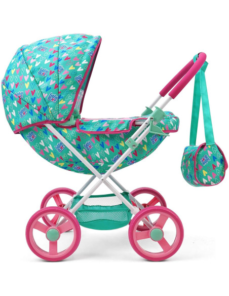 Carrito Deluxe para Muñecas Baby Alive - Verde y Rosa, 46 cm