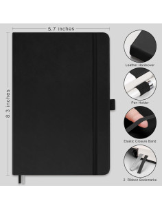 Cuaderno de Puntos RETTACY A5 Tapa Dura Cuero 192 Páginas 2