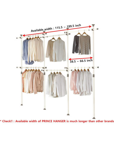 Sistema de Armario Tension Hanger Prince 6 Niveles Expandible