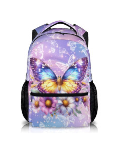 Mochila Escolar Niñas GIHSWE Mariposa 43.2 cm Ligera