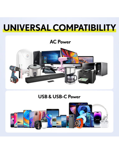 Extensor de Enchufe Overtime OTWP8O3USB con 8 Salidas AC y 3 USB