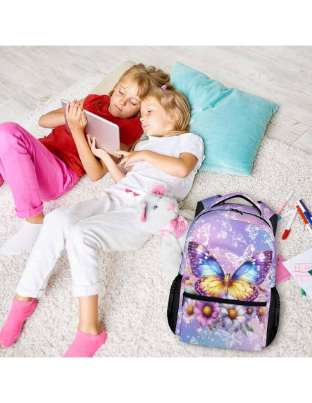 Mochila Escolar Niñas GIHSWE Mariposa 43.2 cm Ligera