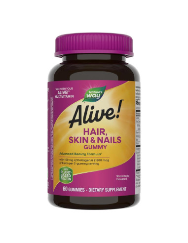 Gominolas Nature's Way Alive! Cabello Piel Uñas 60 Unidades