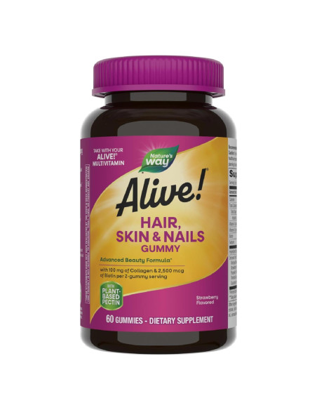Gominolas Nature's Way Alive! Cabello Piel Uñas 60 Unidades
