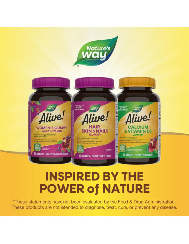 Gominolas Nature's Way Alive! Cabello Piel Uñas 60 Unidades