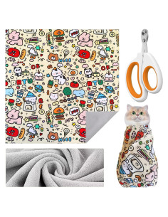 Envoltura para Acicalamiento de Gatos NEOAURR 70x70cm