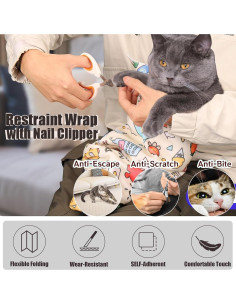 Envoltura para Acicalamiento de Gatos NEOAURR 70x70cm 2