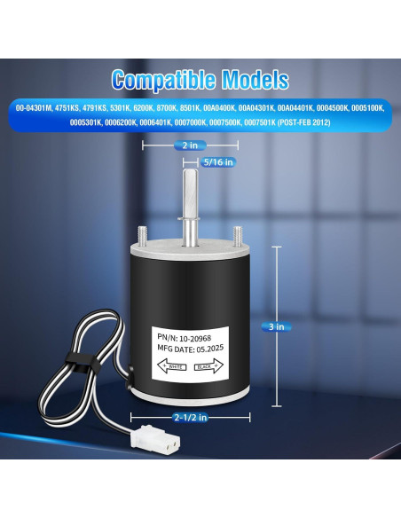 Motor de Reemplazo para Ventilador de Techo RV EJVFN 12V