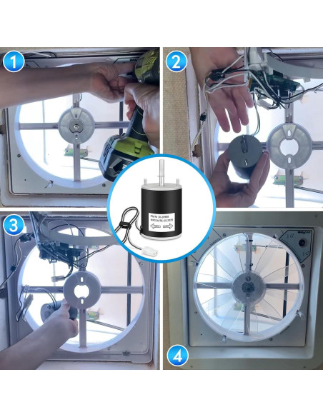 Motor de Reemplazo para Ventilador de Techo RV EJVFN 12V
