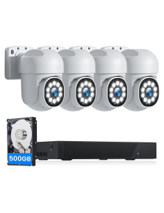 Sistema de Cámara de Seguridad Camcamp 5MP 4 Cámaras POE NVR 8CH