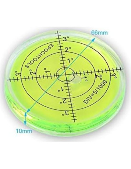 Nivel Burbuja Circular Winnsty 66mm Herramienta de Medición